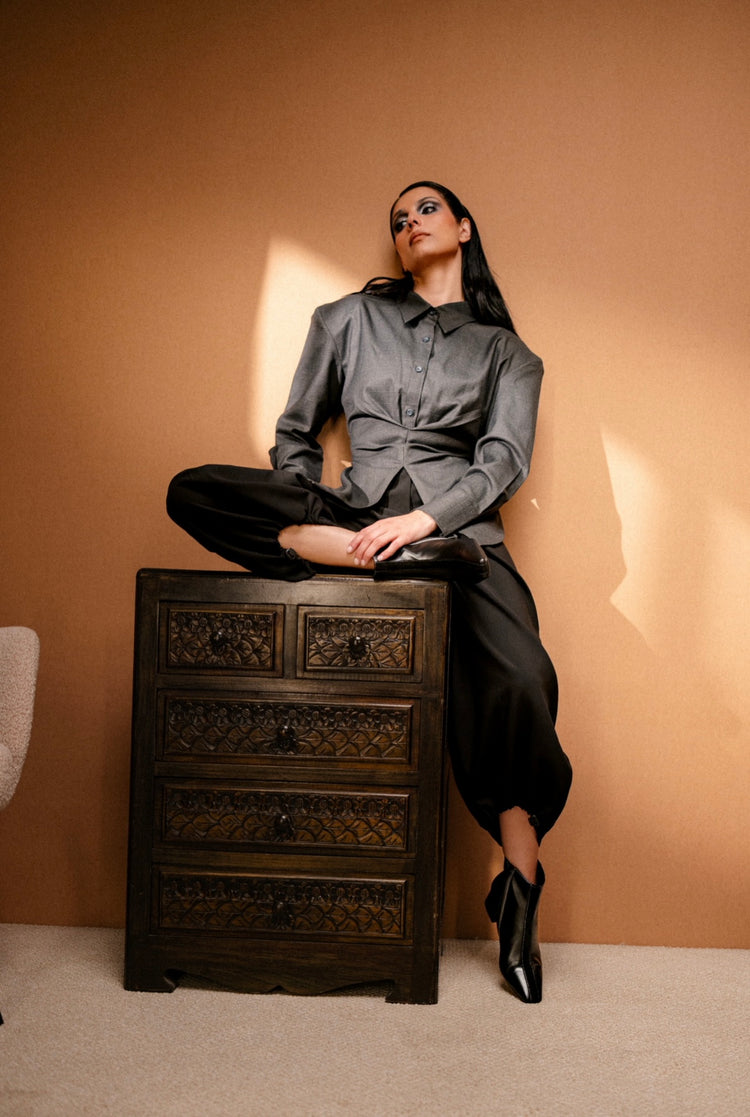 Undone blouse