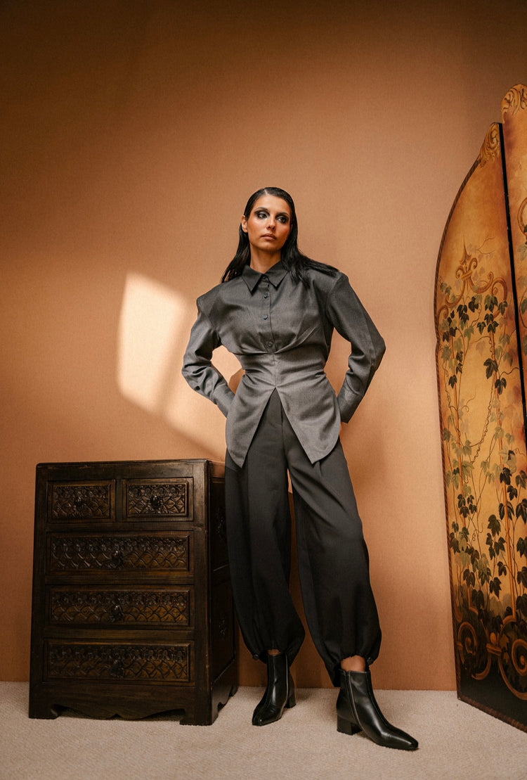 Undone blouse